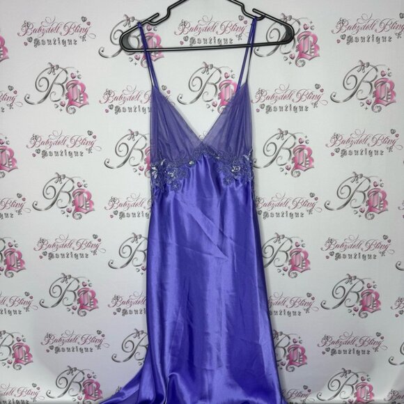 Intimate attitudes dress maxi long open back criss cross mermaid back style mesh - Picture 4 of 16